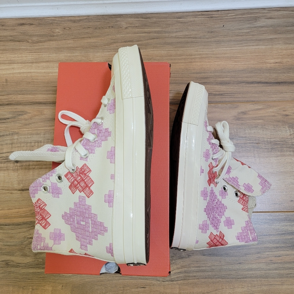 Converse Chuck 70 Egret/ Beyond Pink/ Soft Red size US 7.5 - Picture 10 of 11